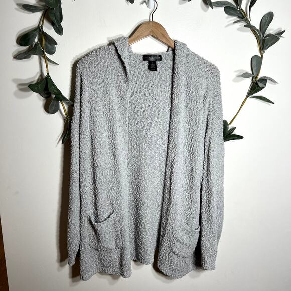 Every Detail Gray Hooded Cardigan LAST CALL - Picture 1 of 4